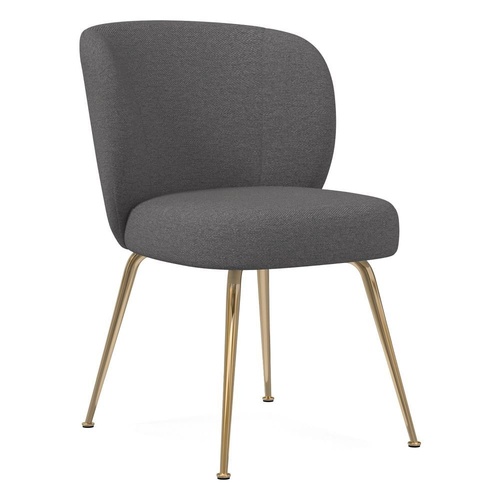 Used West Elm Greer Dark Gray Fabric Dining Chairs for sale on AptDeco