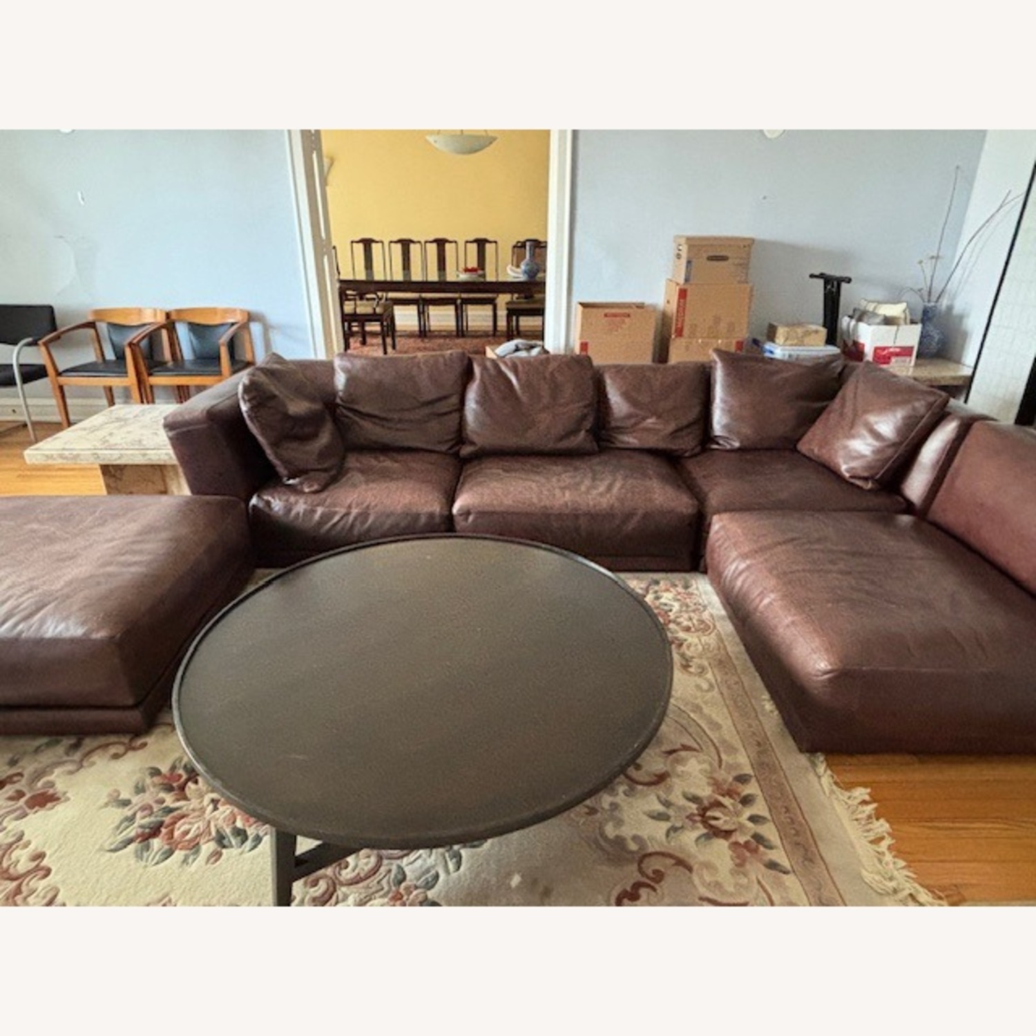 Swan & Swanstone Dark Brown 3+ Seater Sofa - image-1