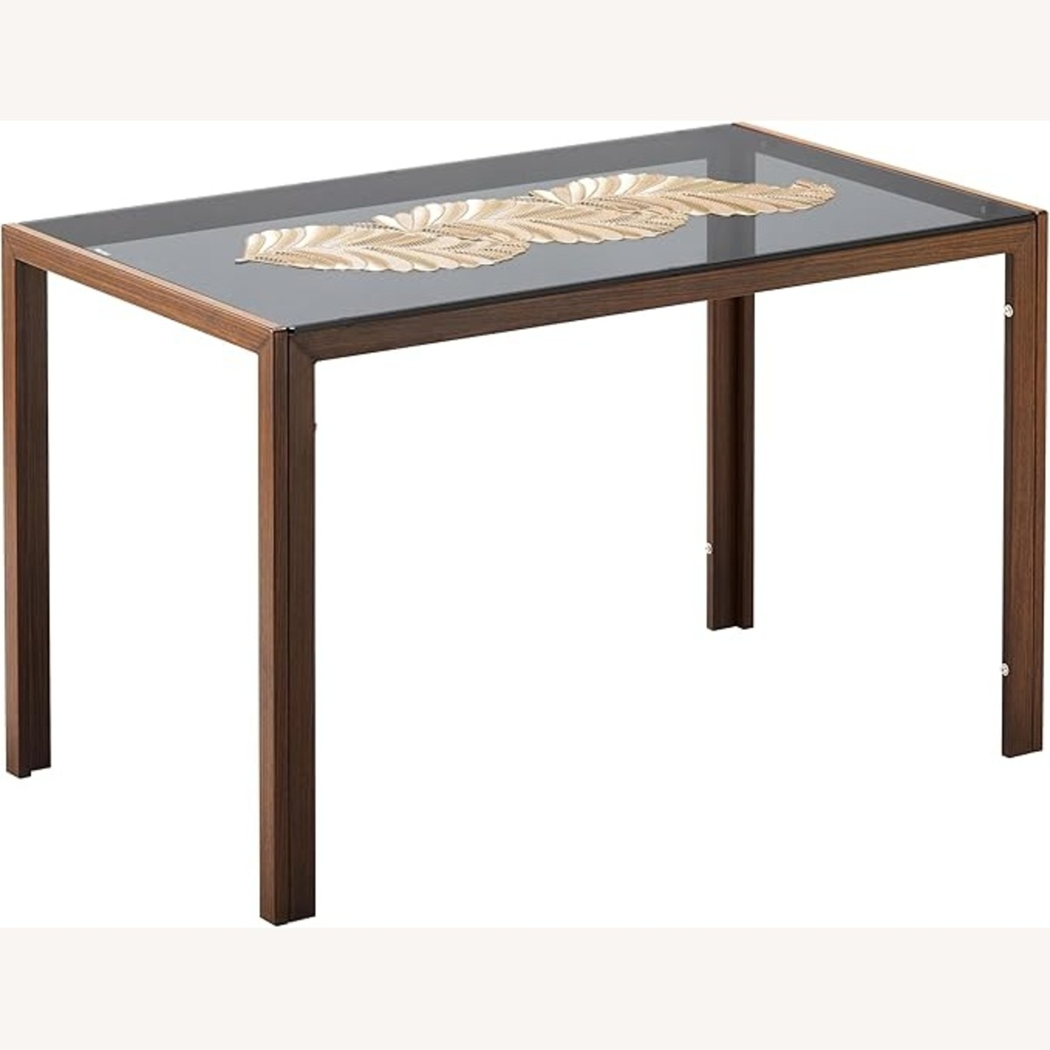 Givilio Dark Brown Glass Dining Table - image-0