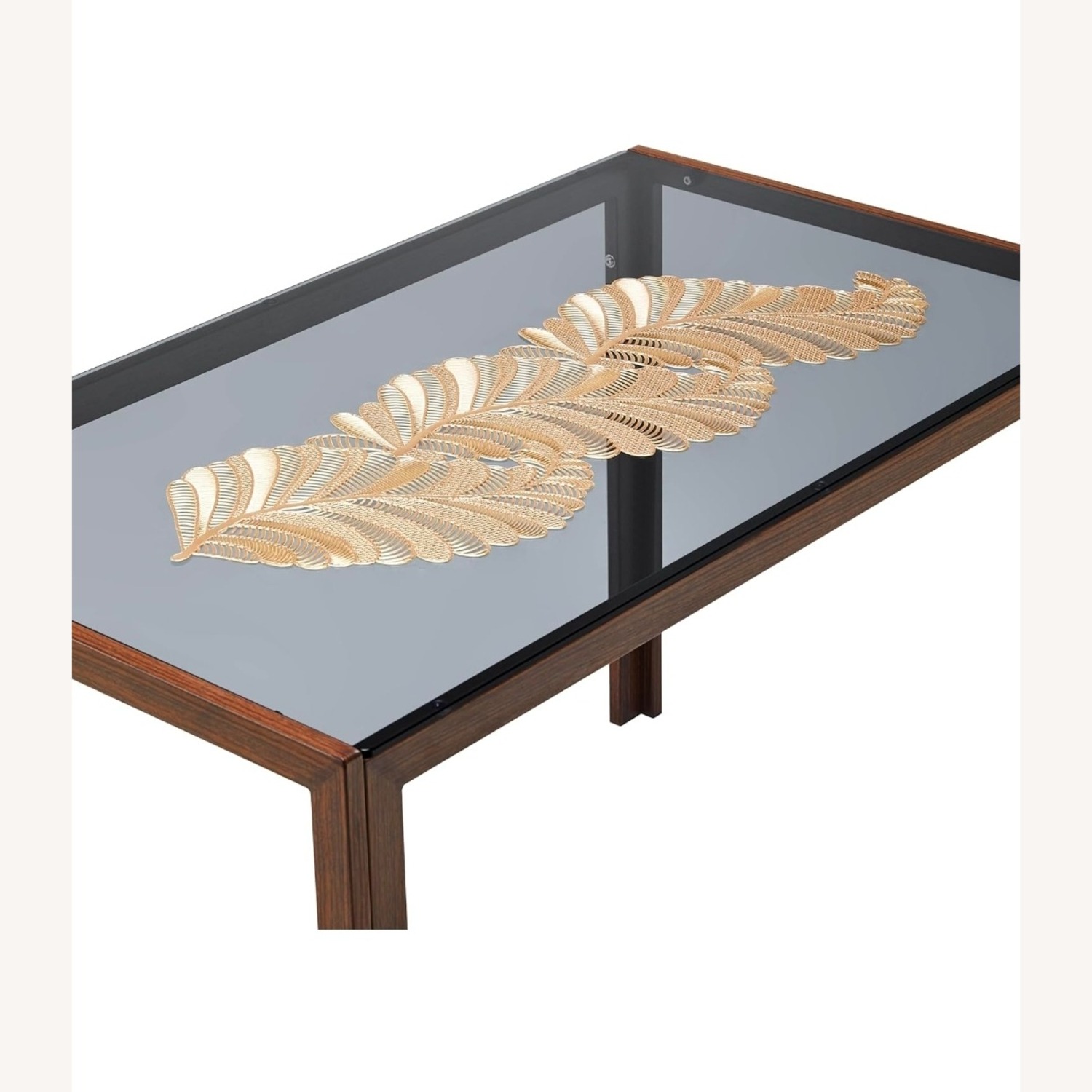 Givilio Dark Brown Glass Dining Table - image-2