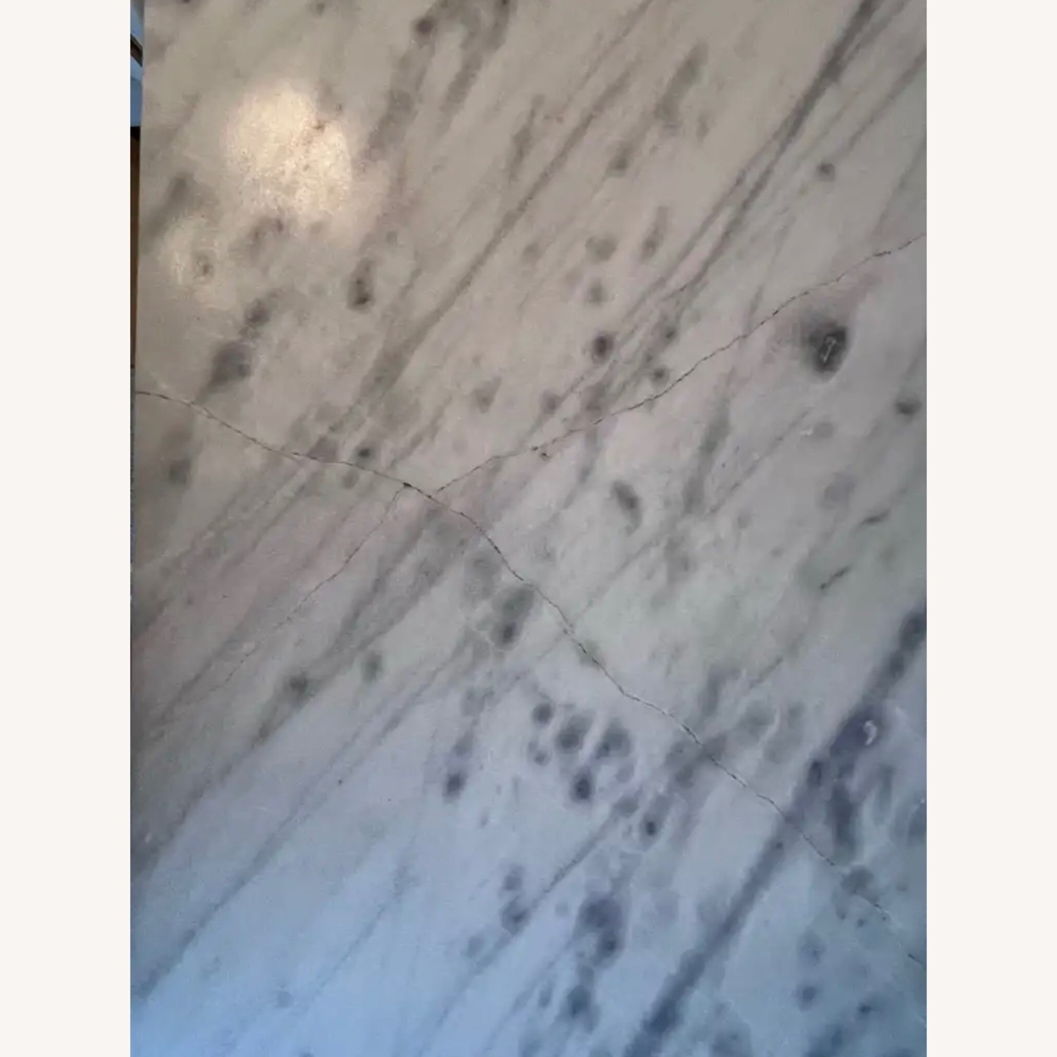 Donny Osmond Isabelle Marble Sofa Table with Brushed Brass Legs in White - image-3