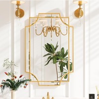 Gold Mirrored Glass Wall Mirror