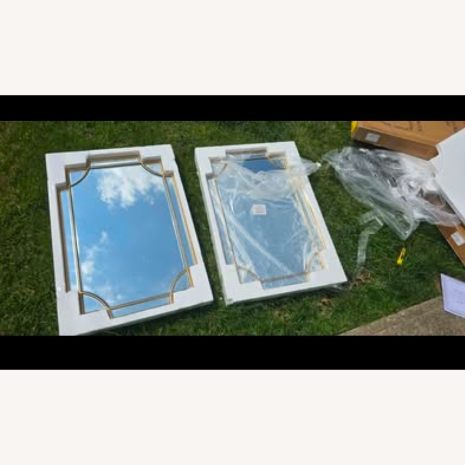 Gold Mirrored Glass Wall Mirror - image-5