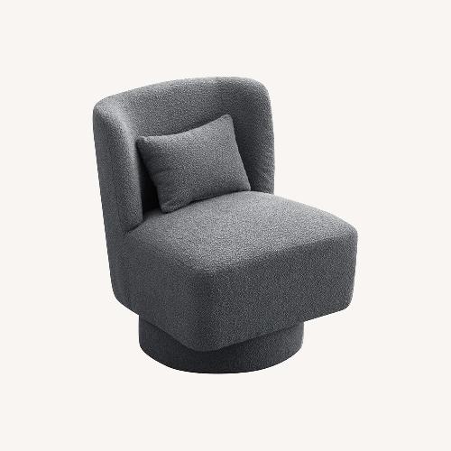Used Light Gray Fabric Accent Swivel Chair for sale on AptDeco
