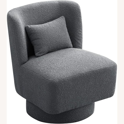Used Light Gray Fabric Accent Swivel Chair for sale on AptDeco