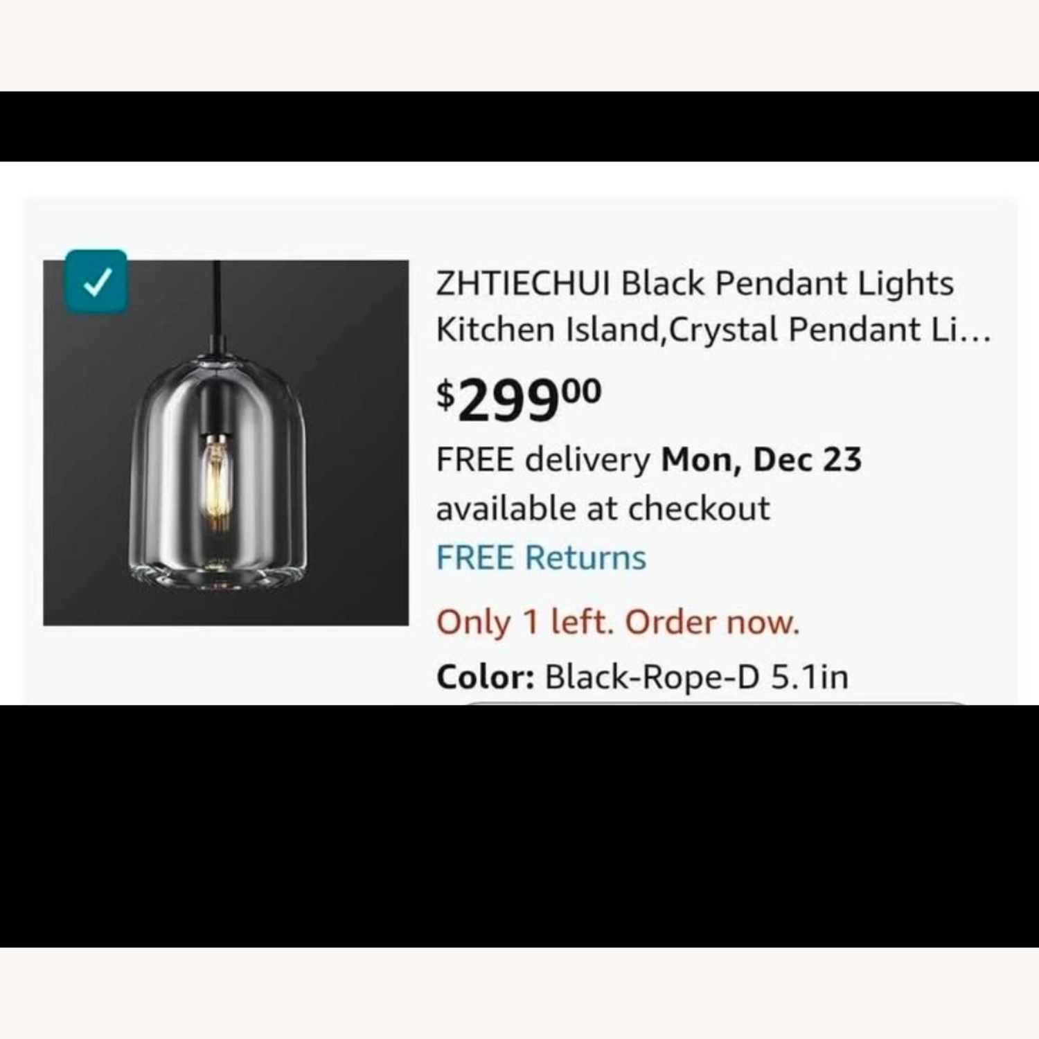 Black Ceiling Lamp - image-2