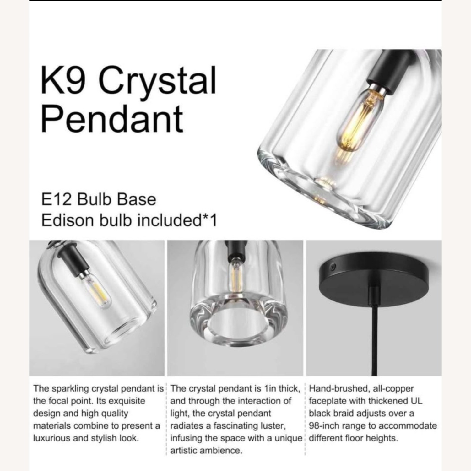 Black Ceiling Lamp - image-4