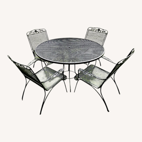 Used Vintage Woodard Table & 4 Decorative Chairs  for sale on AptDeco