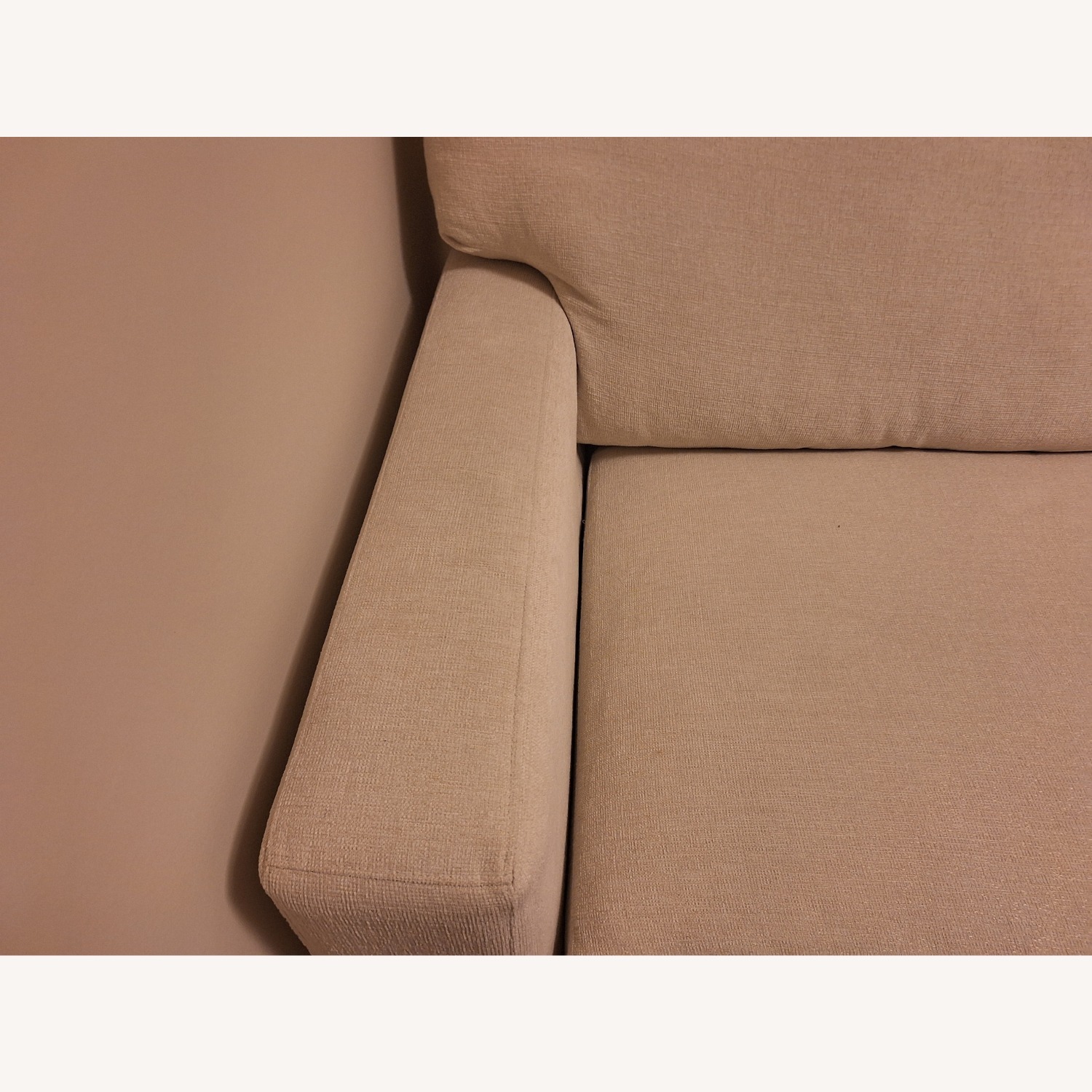 Crate & Barrel Axis White Fabric 2 Piece Sectional - image-7