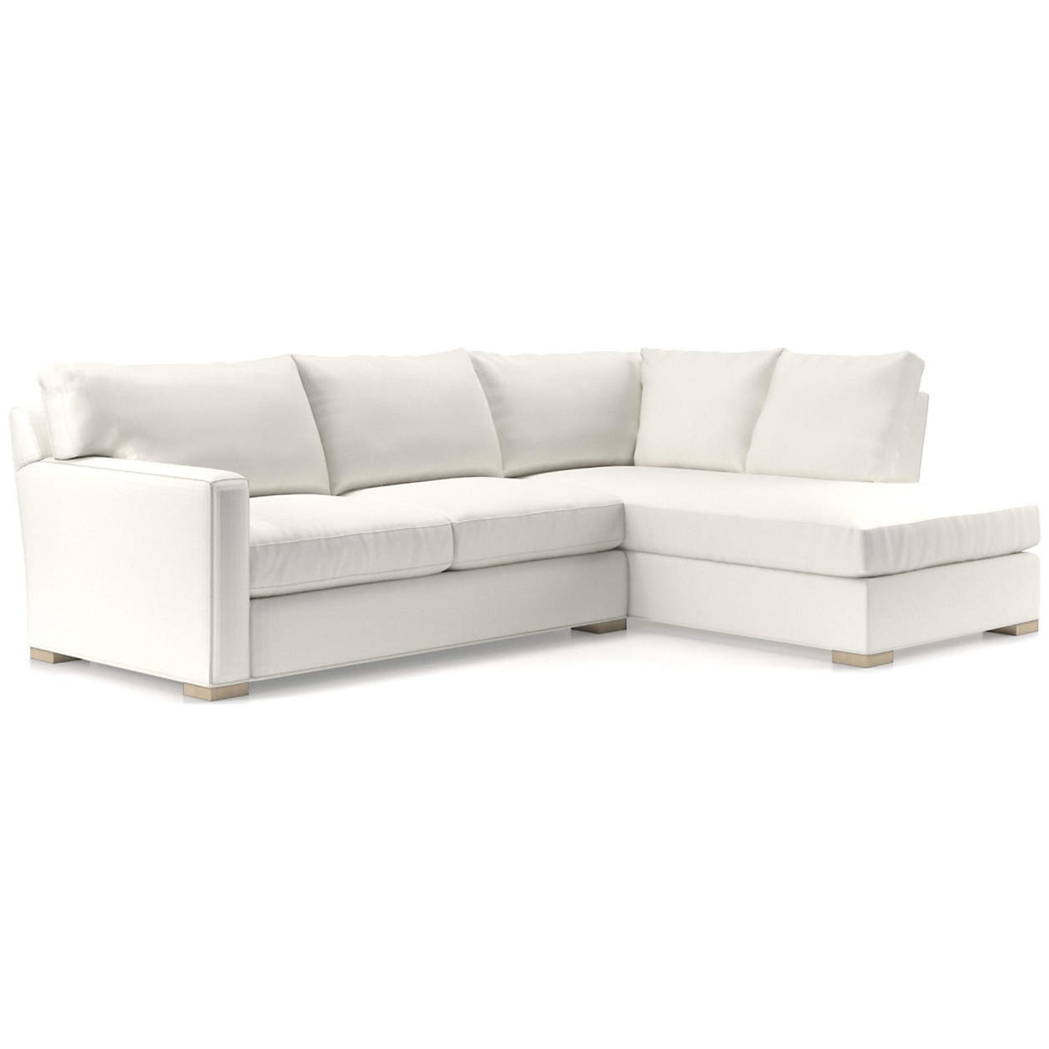 Crate & Barrel Axis White Fabric 2 Piece Sectional - image-8