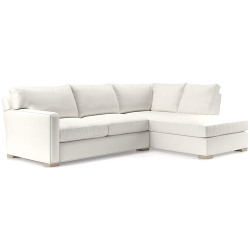Used Crate & Barrel Axis White Fabric 2 Piece Sectional for sale on AptDeco