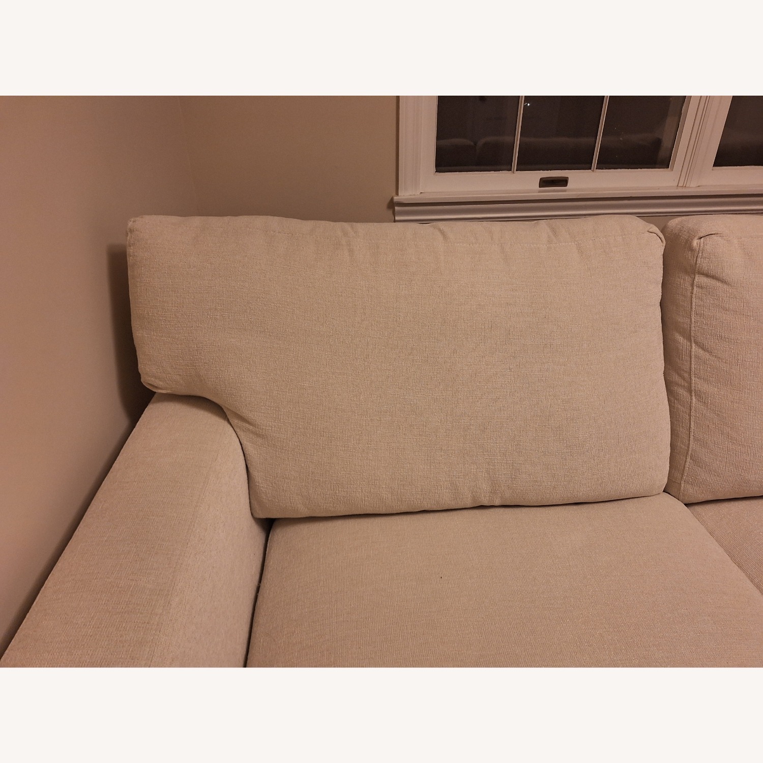 Crate & Barrel Axis White Fabric 2 Piece Sectional - image-4