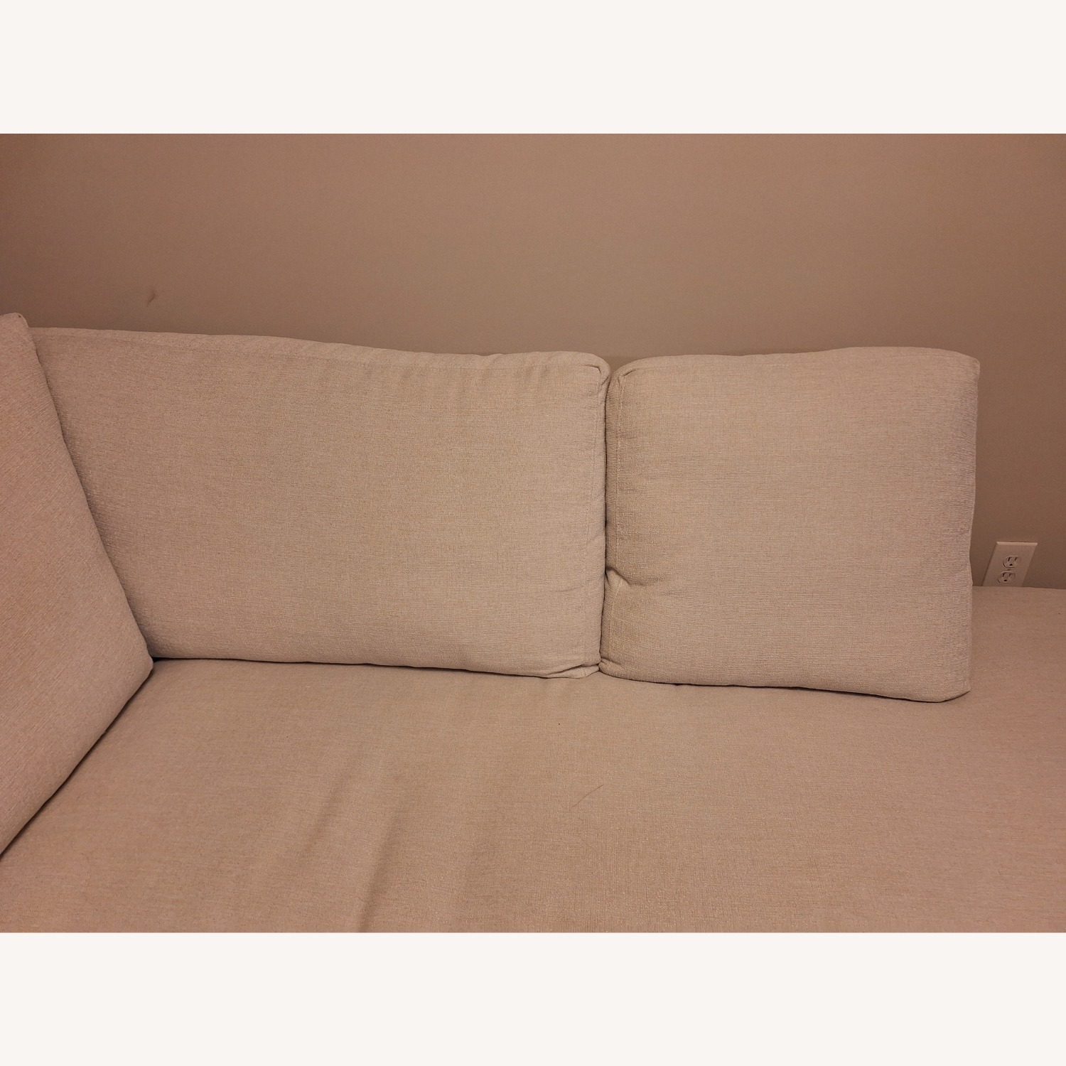 Crate & Barrel Axis White Fabric 2 Piece Sectional - image-6