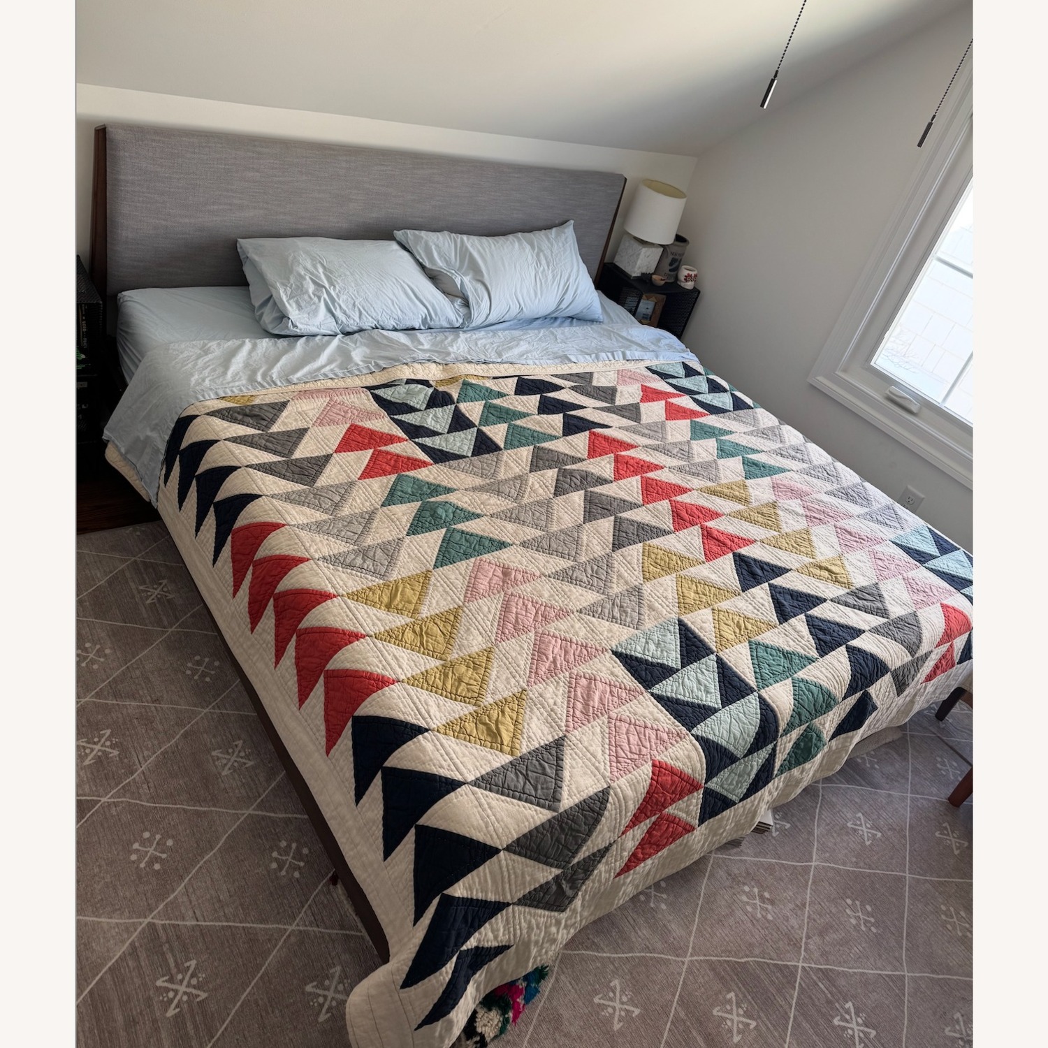 West Elm Mid-Century Upholstered Bed - image-2