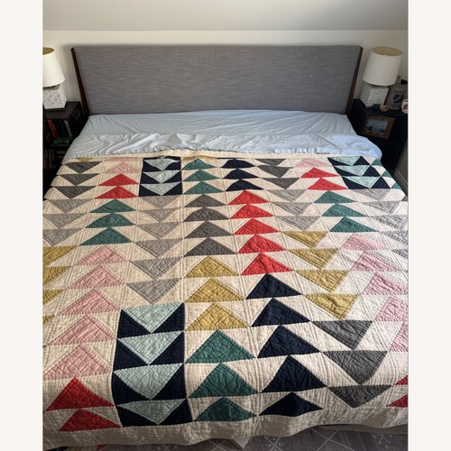 Used West Elm Mid-Century Upholstered Bed for sale on AptDeco