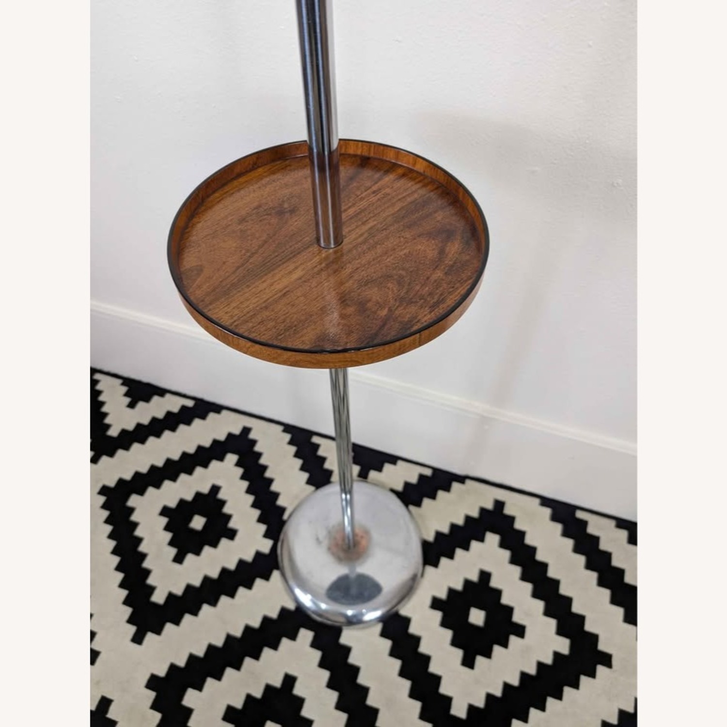 MCM Chrome & Rosewood Coat Rack Hanger - image-5