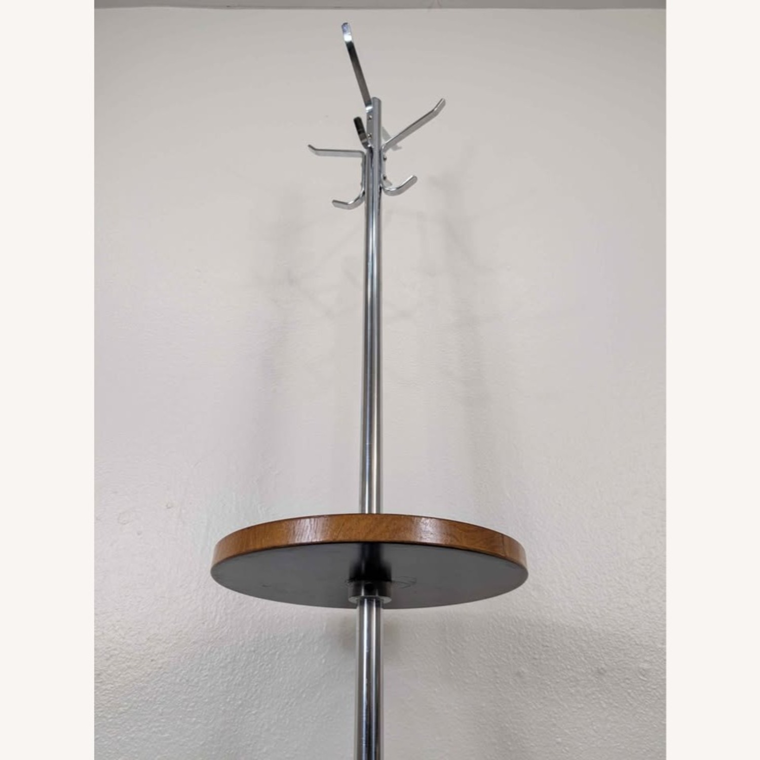 MCM Chrome & Rosewood Coat Rack Hanger - image-3