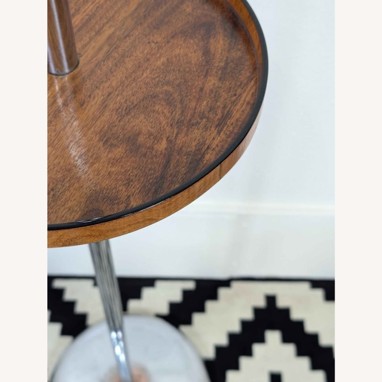 MCM Chrome & Rosewood Coat Rack Hanger - image-6