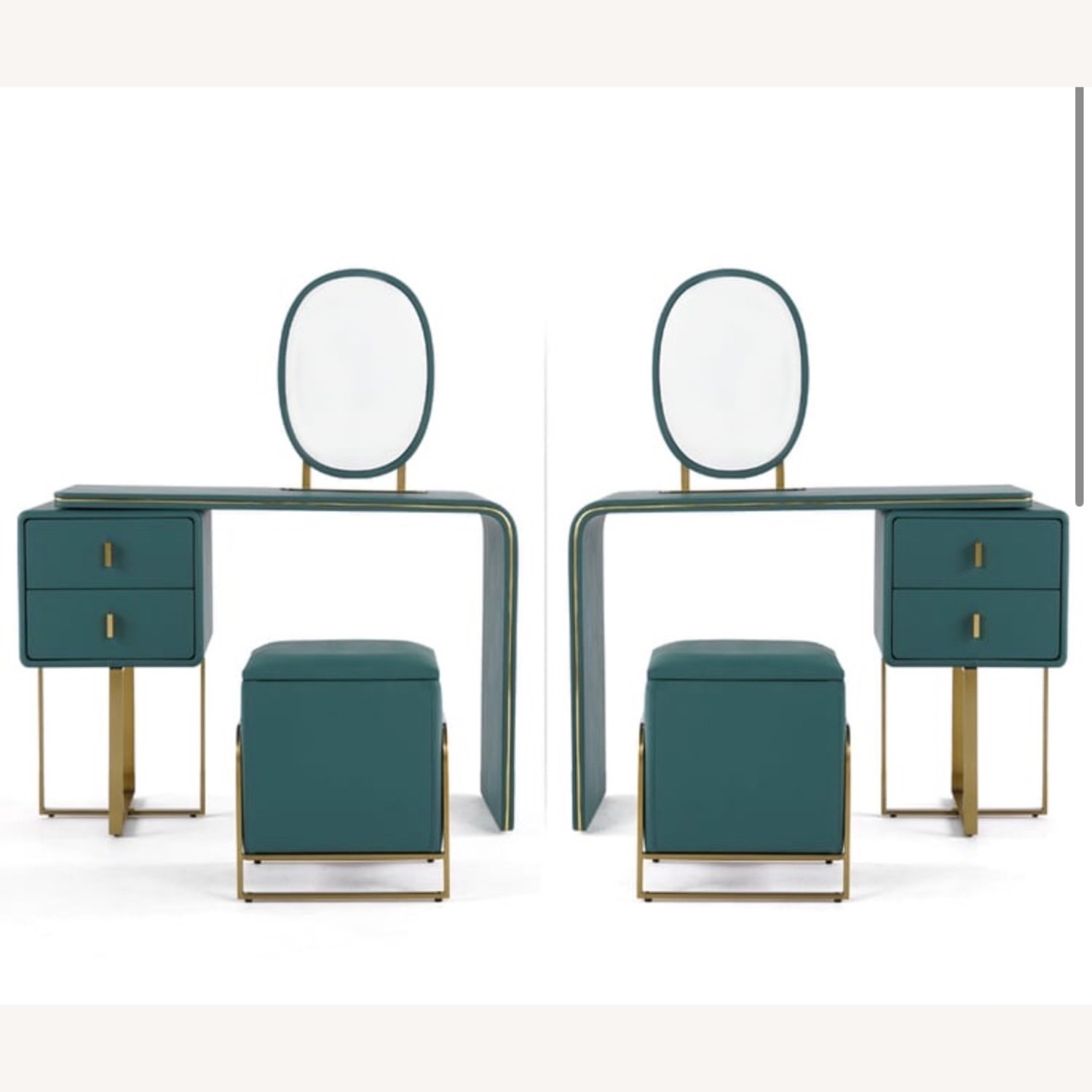 Green Desk or Makeup Vanity - image-2