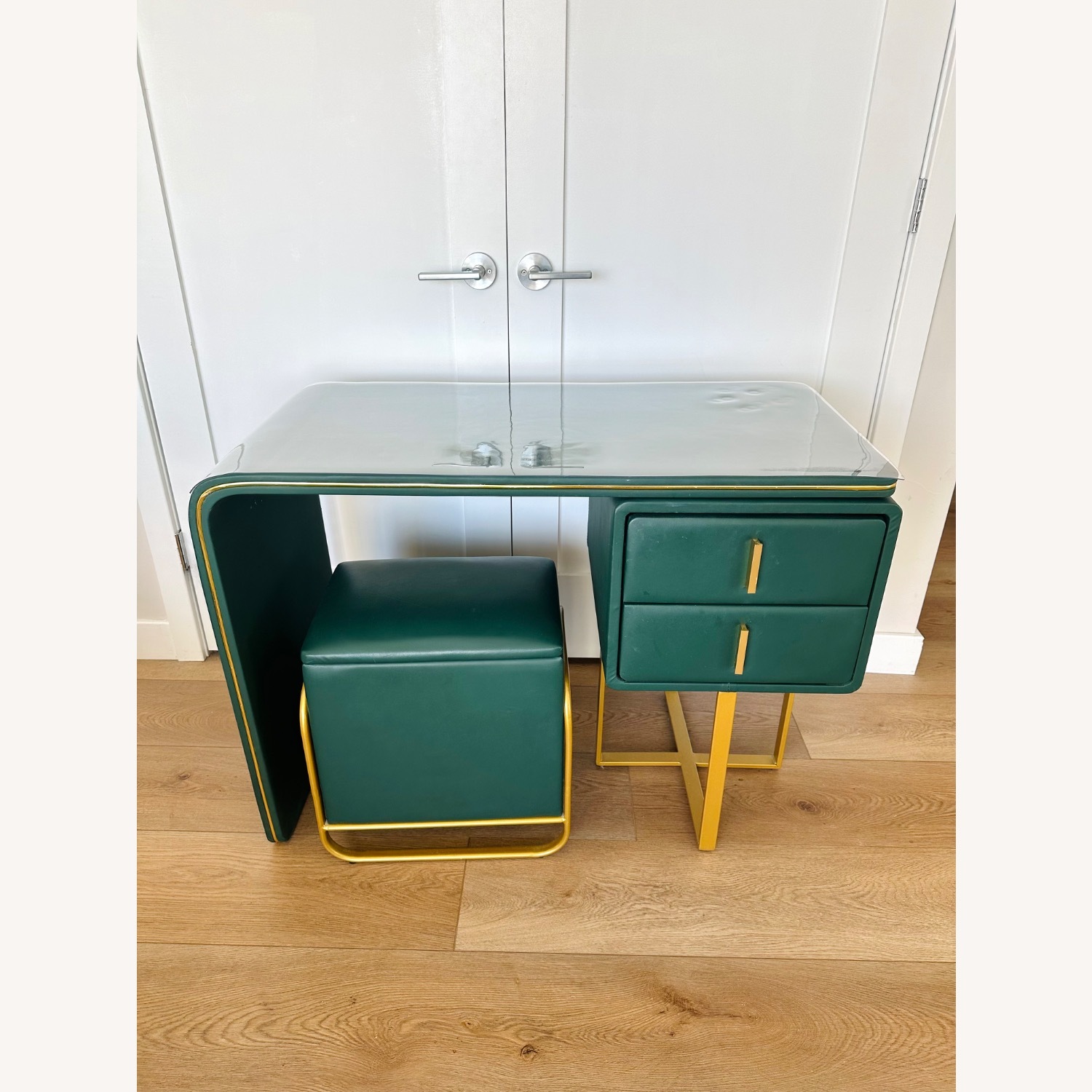 Green Desk or Makeup Vanity - image-6