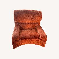 Saporiti Italia Orange Fabric Accent Chair