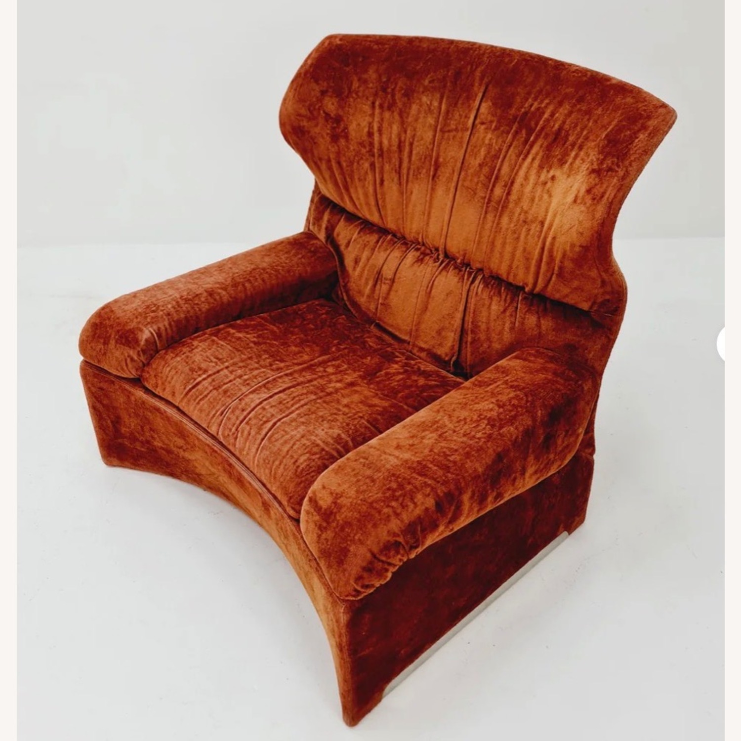 Saporiti Italia Orange Fabric Accent Chair - image-9