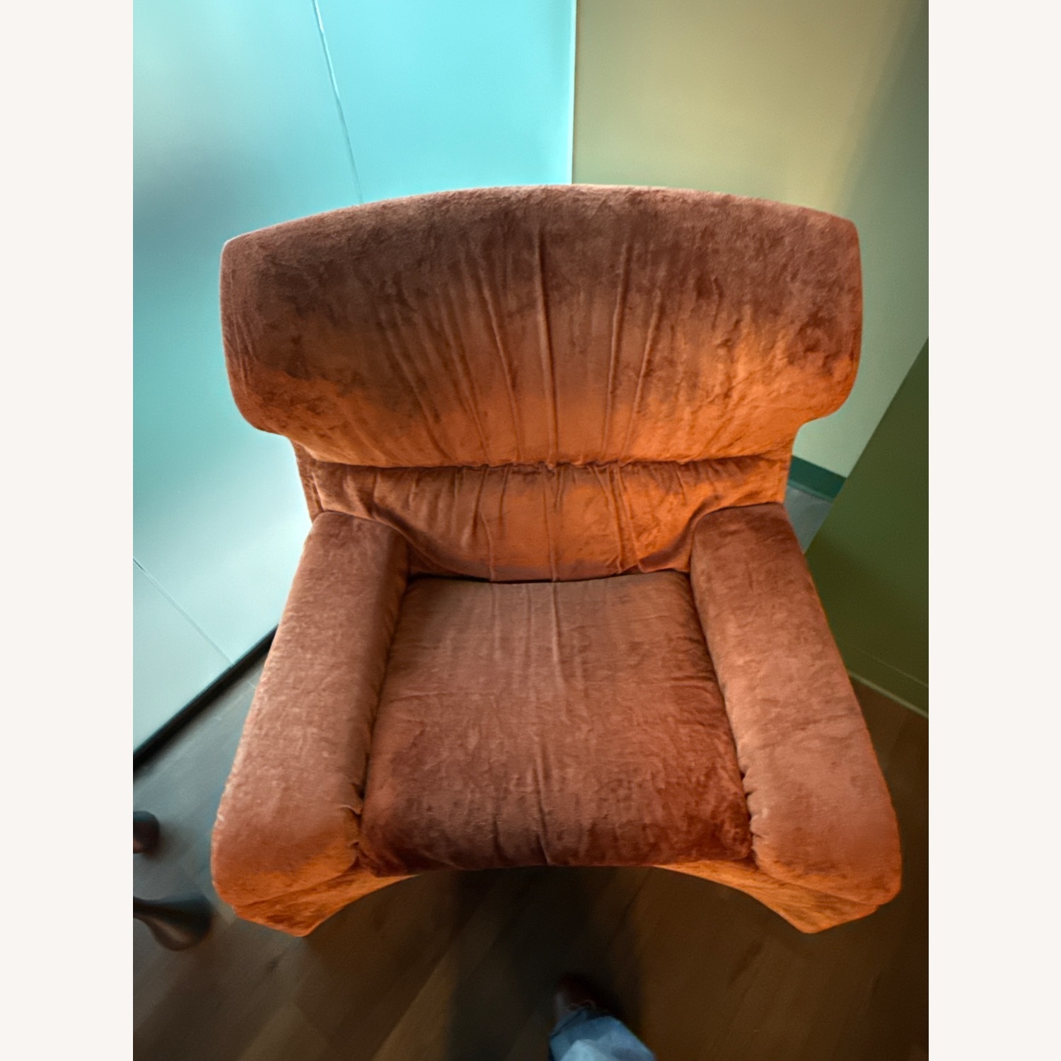 Saporiti Italia Orange Fabric Accent Chair - image-3