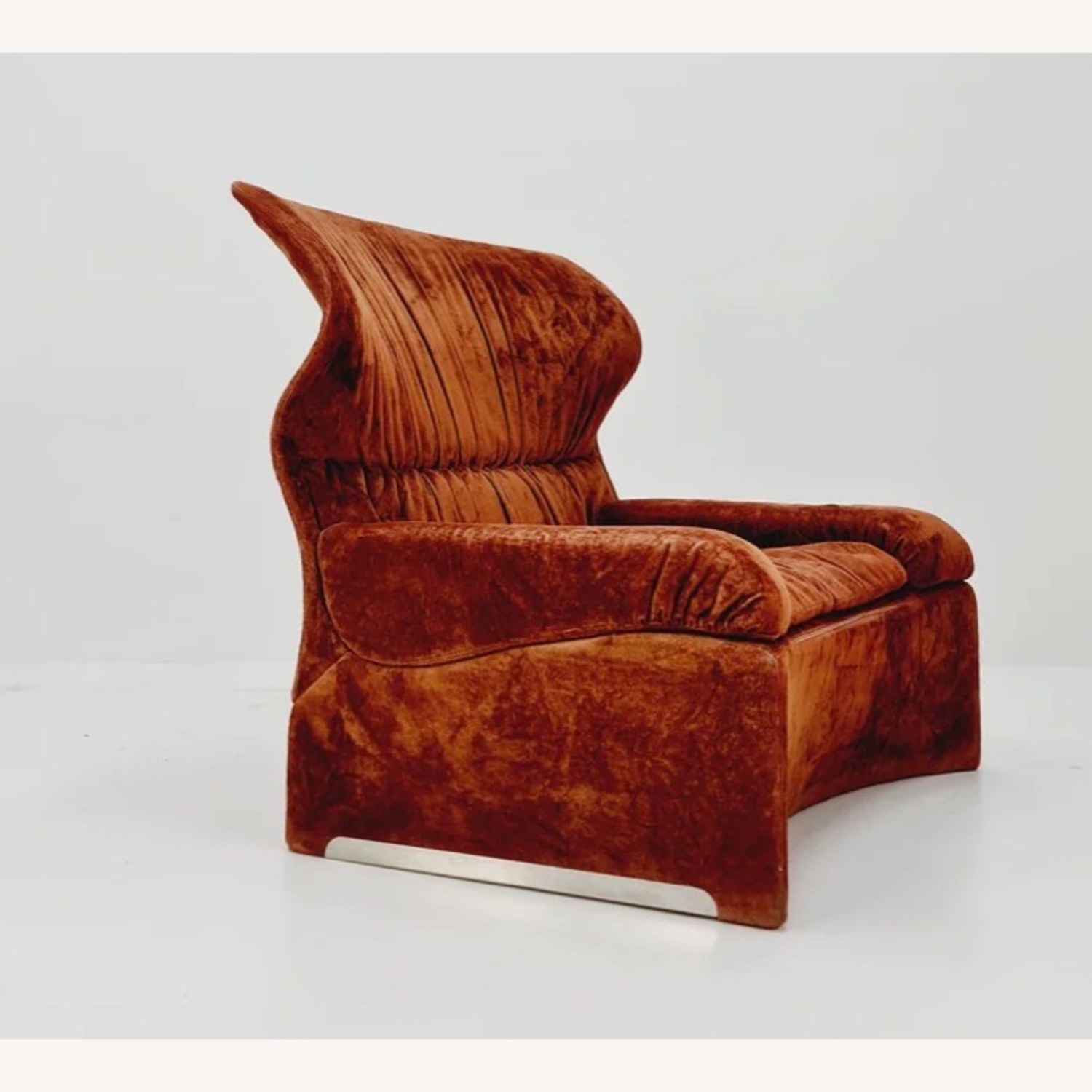 Saporiti Italia Orange Fabric Accent Chair - image-10