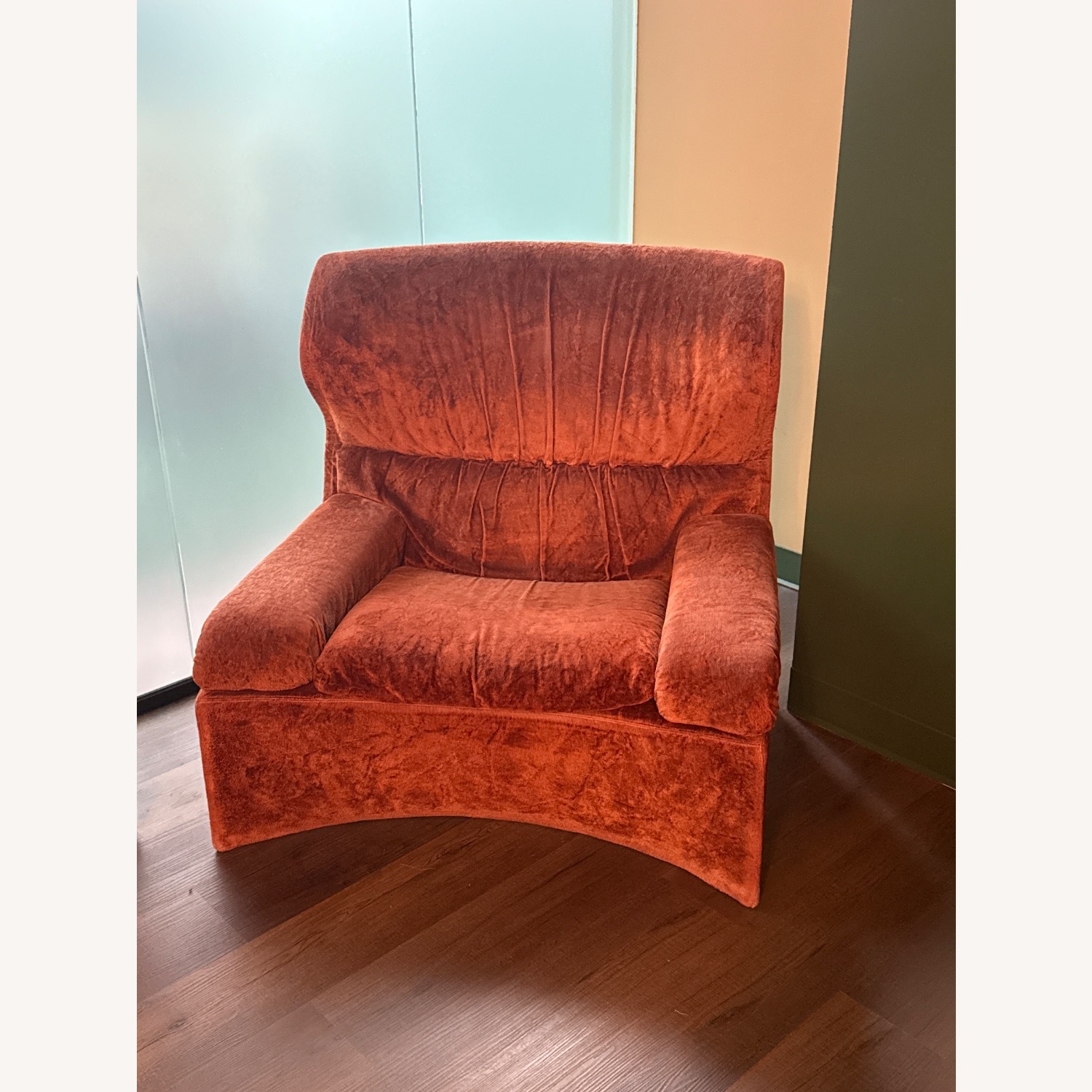 Saporiti Italia Orange Fabric Accent Chair - image-4