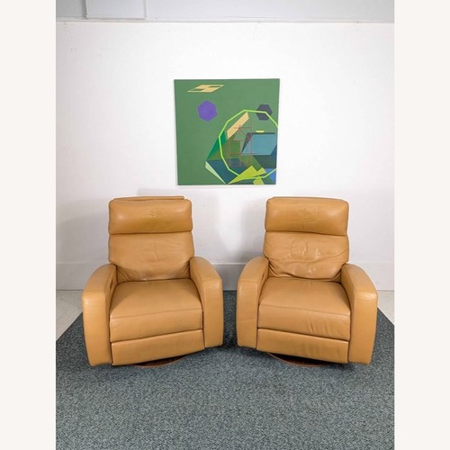 Used Pair Powered Leather Recliners American Leather for sale on AptDeco