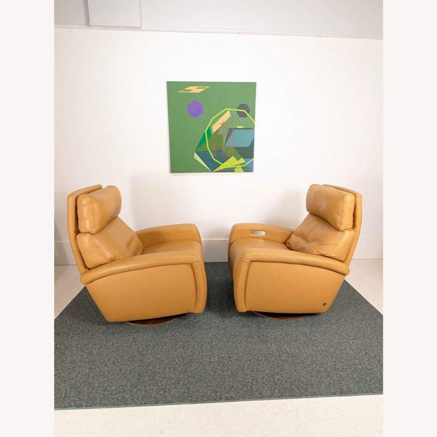 Pair Powered Leather Recliners American Leather - image-2