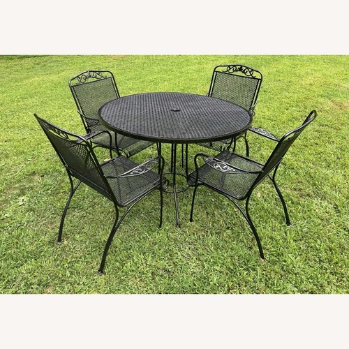 Used Vintage Woodard Table & 4 Decorative Chairs  for sale on AptDeco
