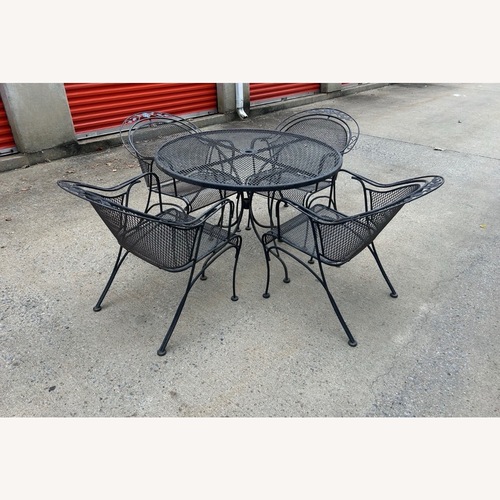 Used Vintage Woodard Table & 4 Barrel Chairs for sale on AptDeco