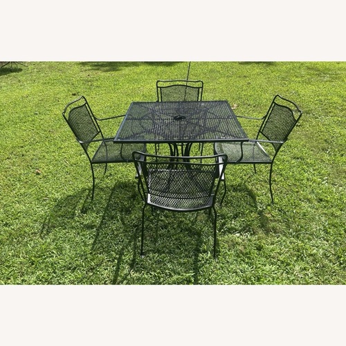 Used Vintage Woodard Patio Set Table & 4 Chairs for sale on AptDeco