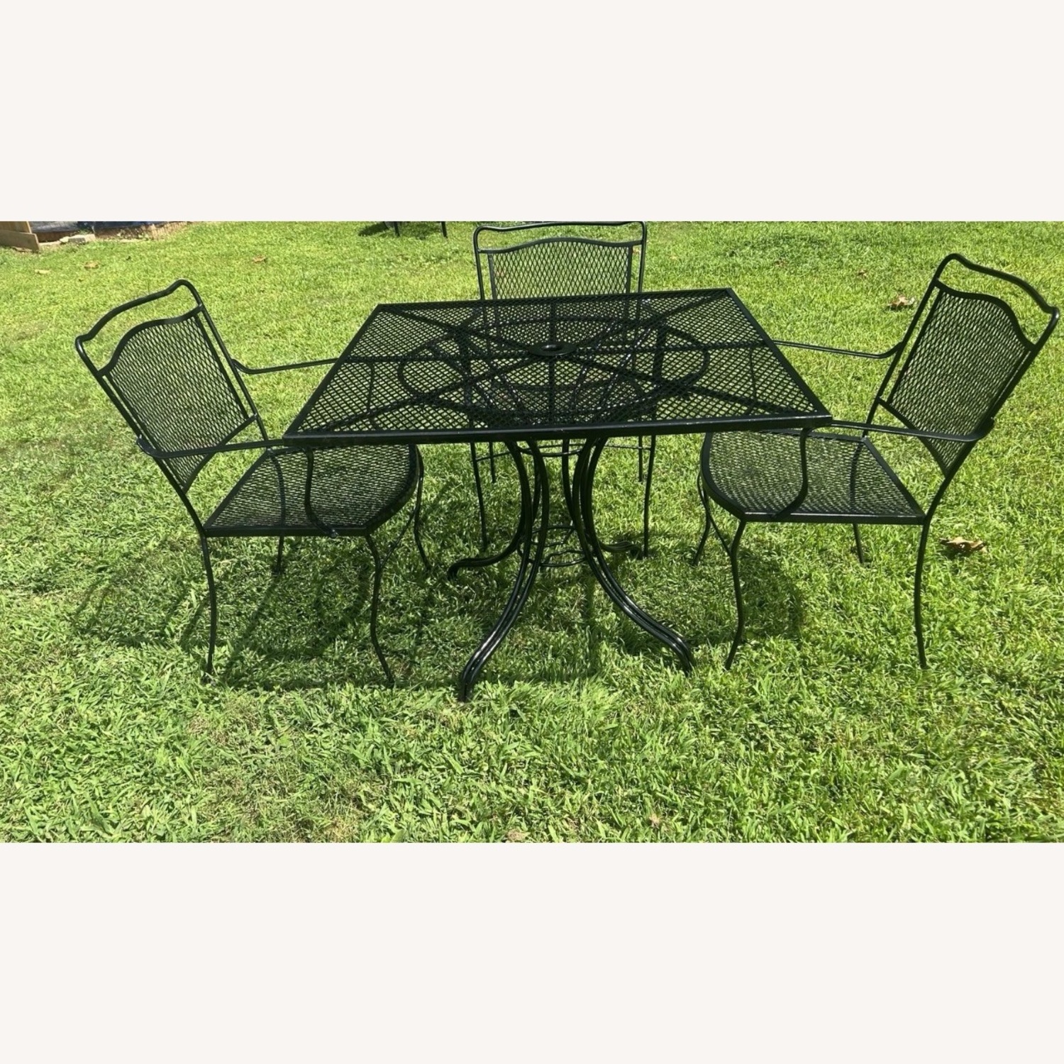 Vintage Woodard Patio Set Table & 4 Chairs - image-2