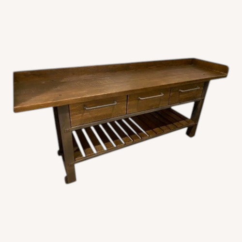 Used Arhaus Dark Brown Wood/Metal Media Storage for sale on AptDeco