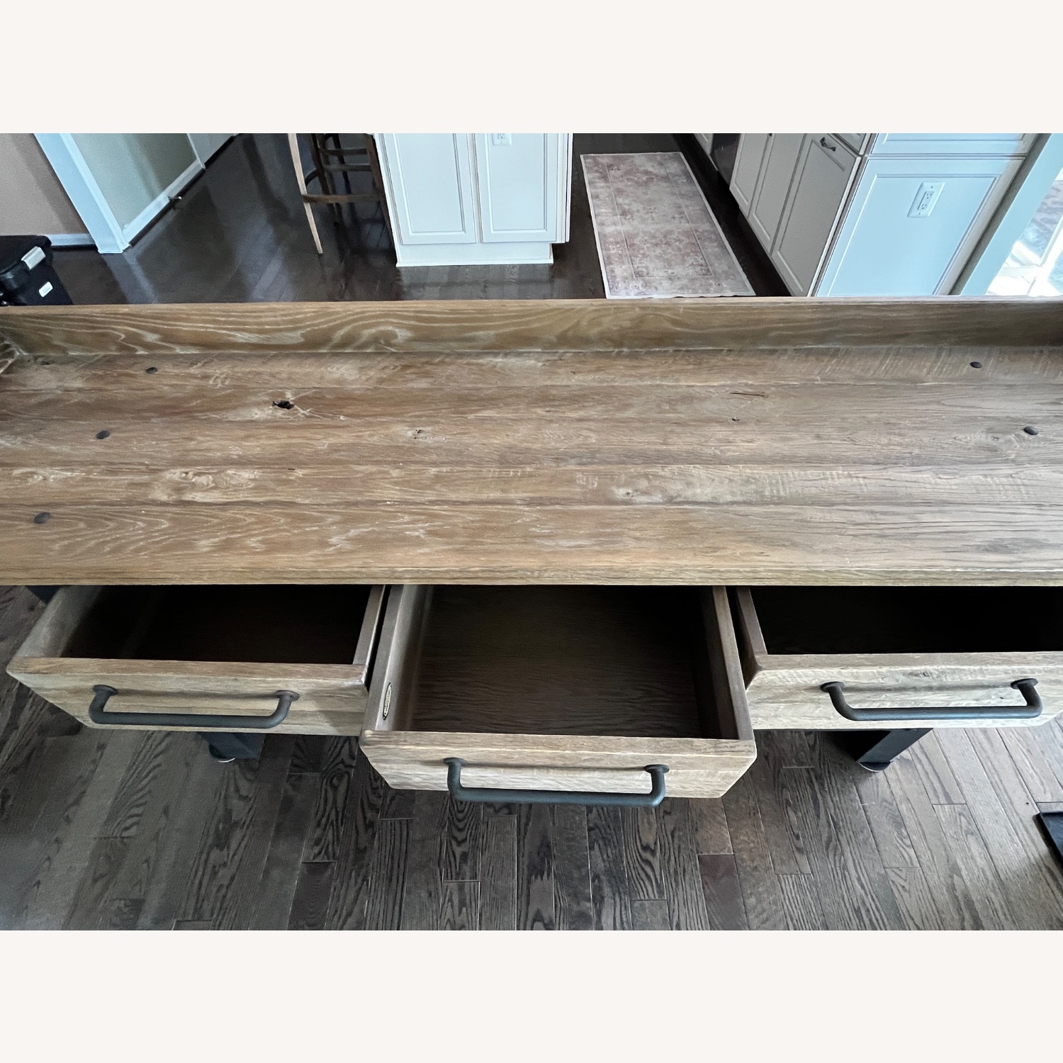 Arhaus Dark Brown Wood/Metal Media Storage - image-5