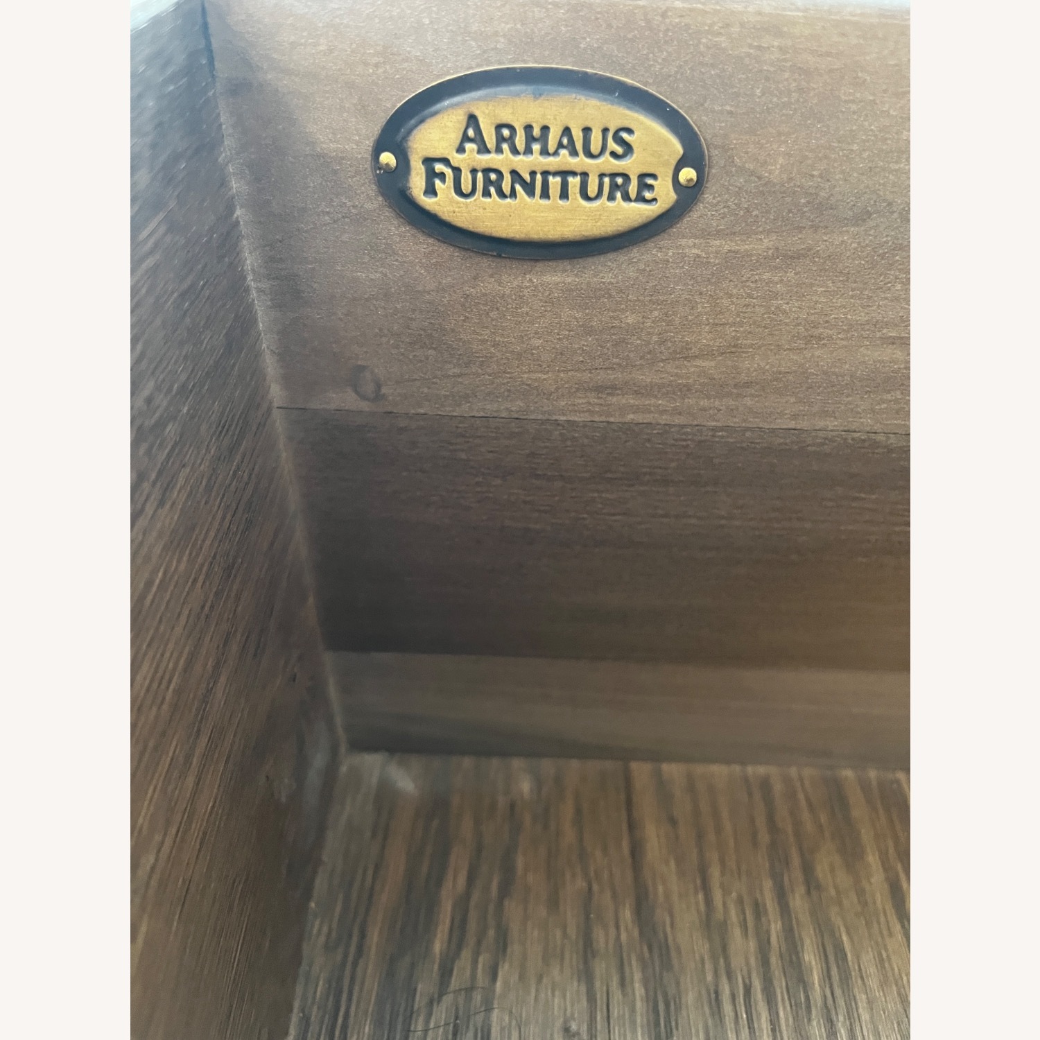 Arhaus Dark Brown Wood/Metal Media Storage - image-6