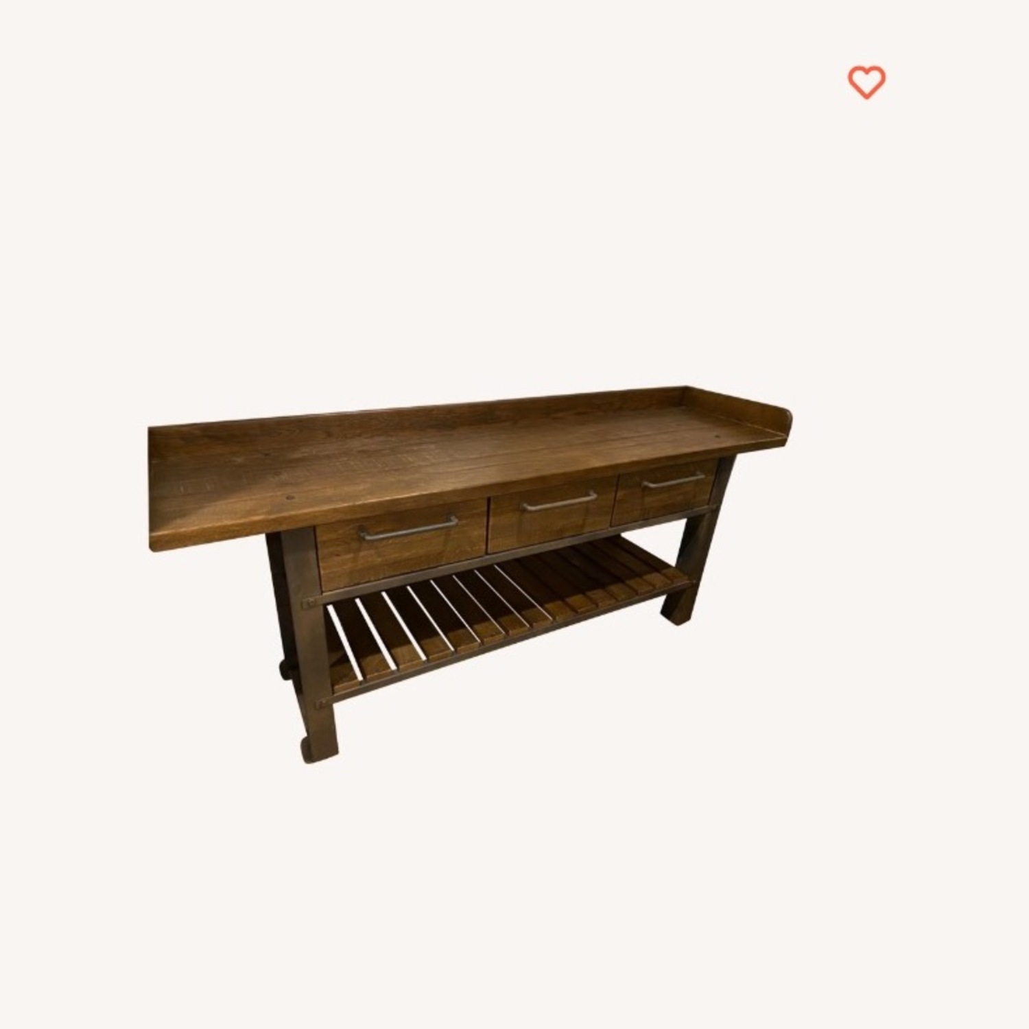 Arhaus Dark Brown Wood/Metal Media Storage - image-1