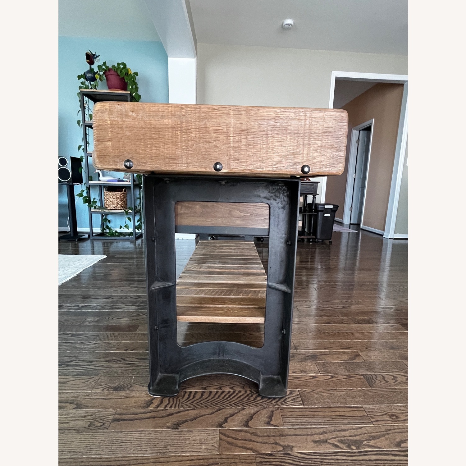 Arhaus Dark Brown Wood/Metal Media Storage - image-3