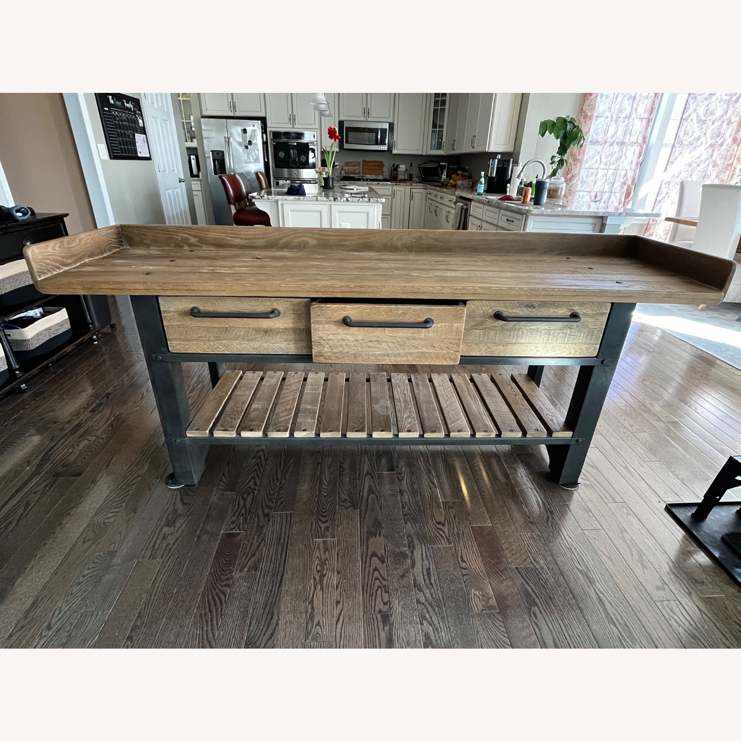 Arhaus Dark Brown Wood/Metal Media Storage - image-7