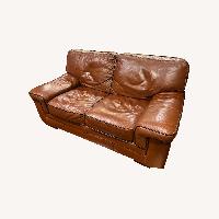 Macy's Myars Leather Loveseat