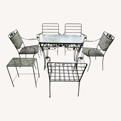 Used 7 Piece Gorgeous Vintage Woodard Patio Set  for sale on AptDeco