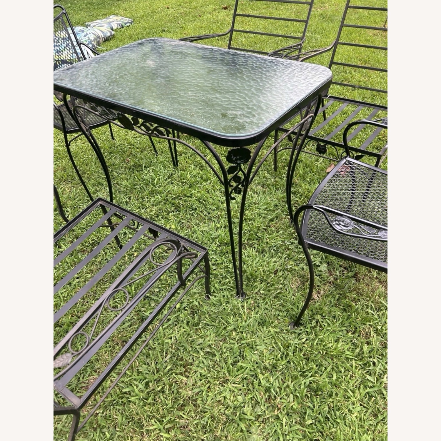 7 Piece Gorgeous Vintage Woodard Patio Set  - image-5