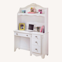 Ashley Furniture White Wood Desk with Chair