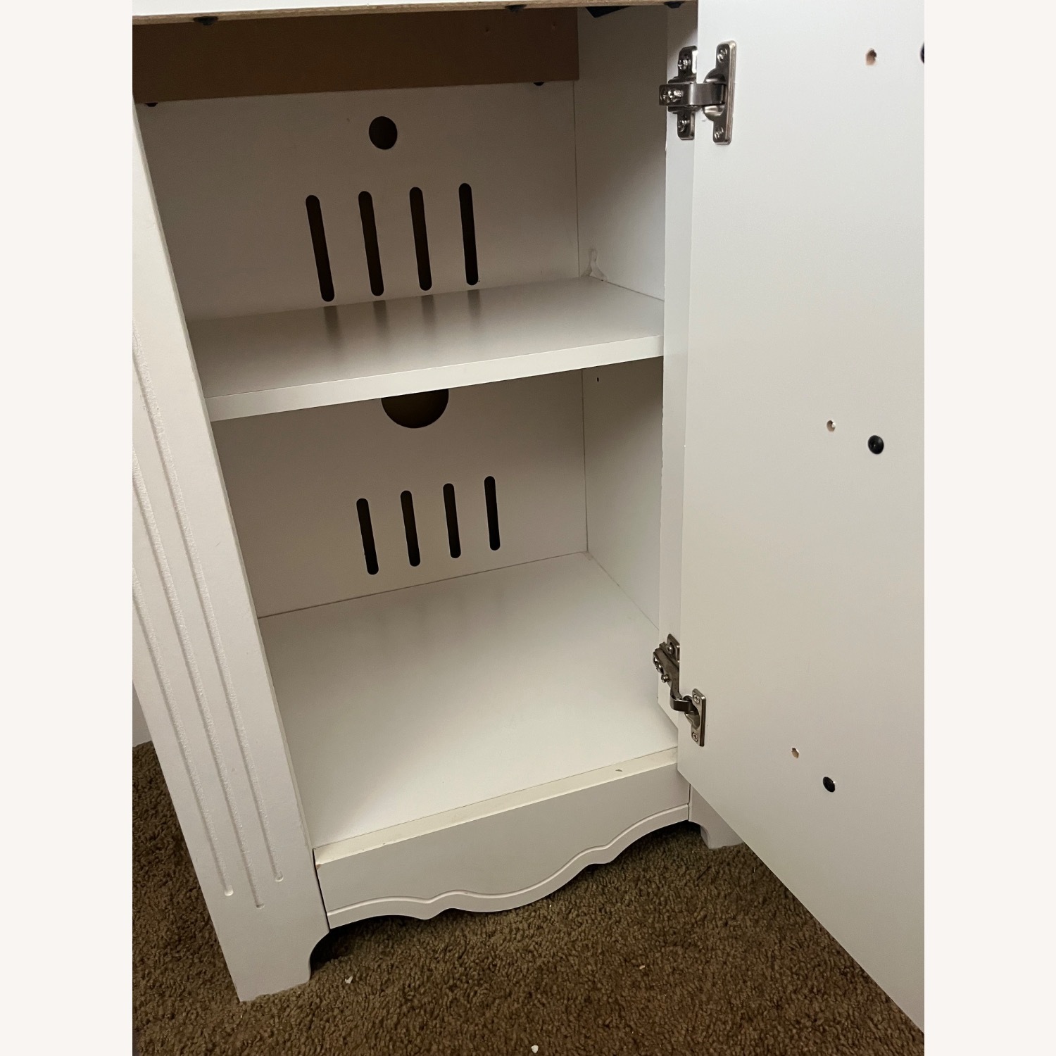 Ashley Furniture White Wood Desk with Chair - image-3