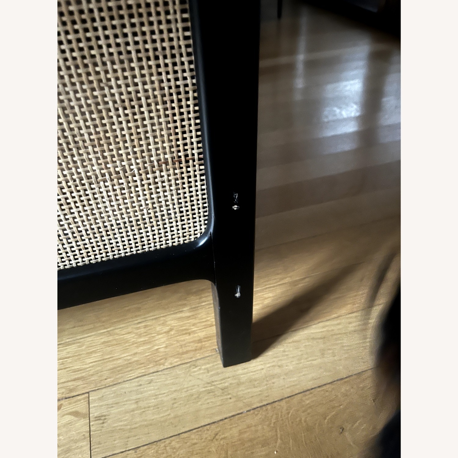 West Elm Black and Cane King Bed - image-5
