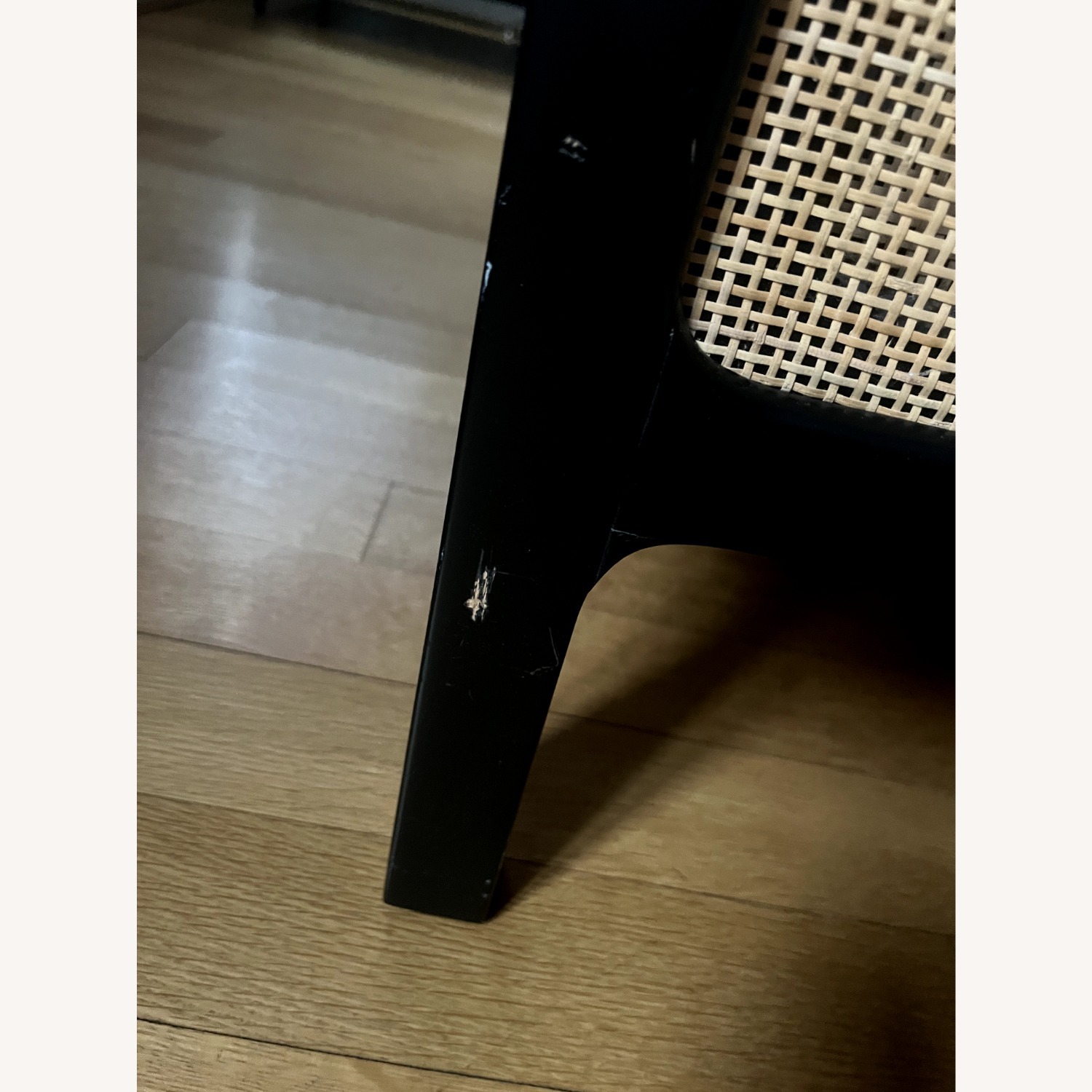 West Elm Black and Cane King Bed - image-4