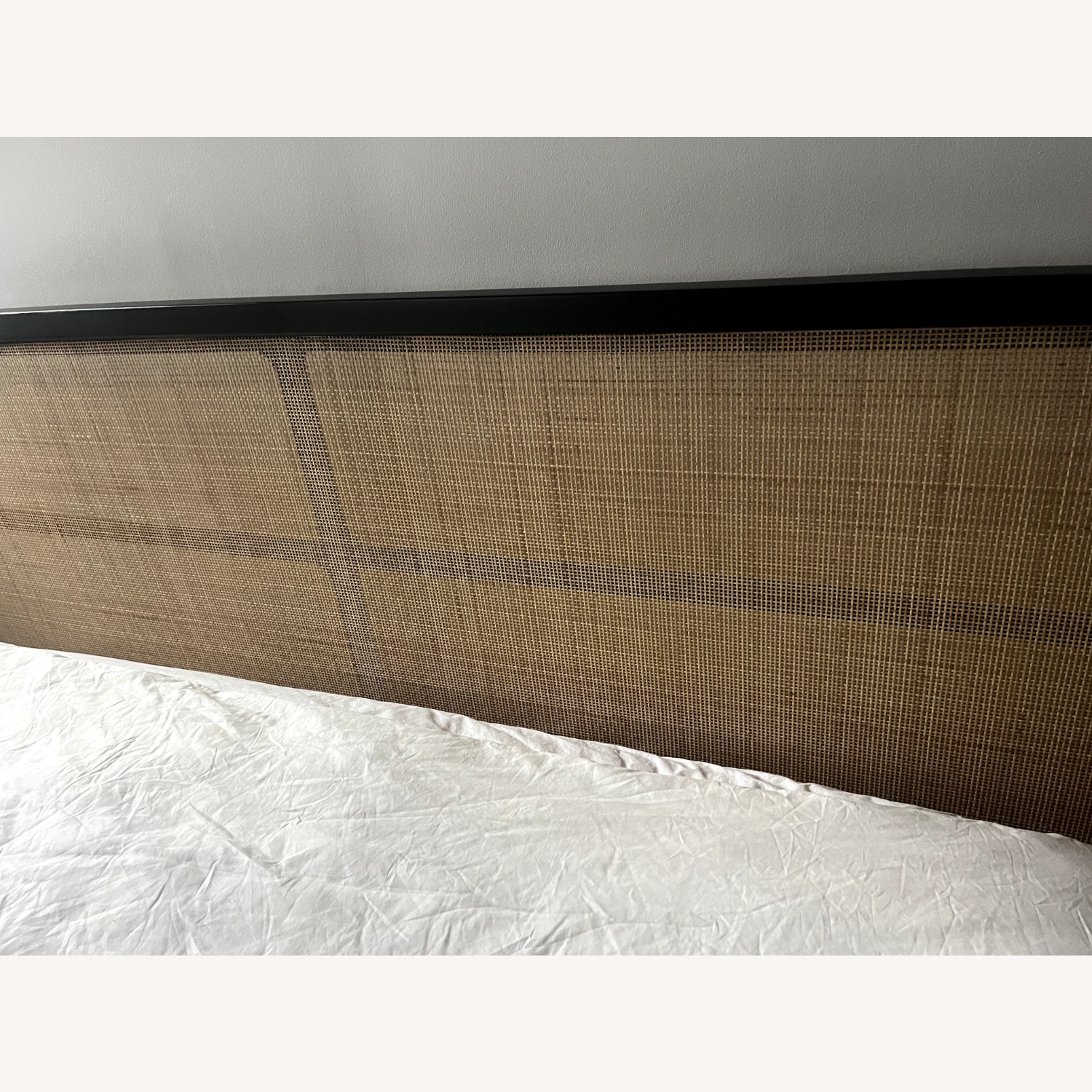 West Elm Black and Cane King Bed - image-3