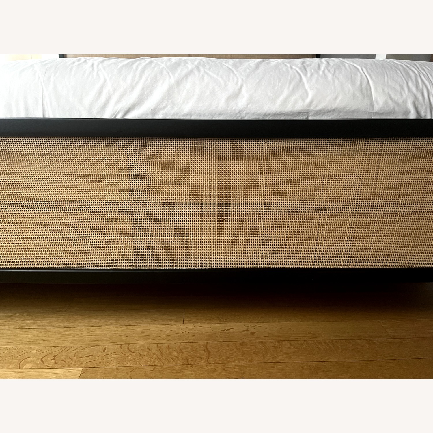 West Elm Black and Cane King Bed - image-2